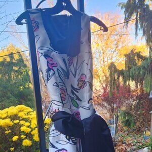 Reversible !  Vintage Forest Lily - floral by day/ sexy black by night - no tags